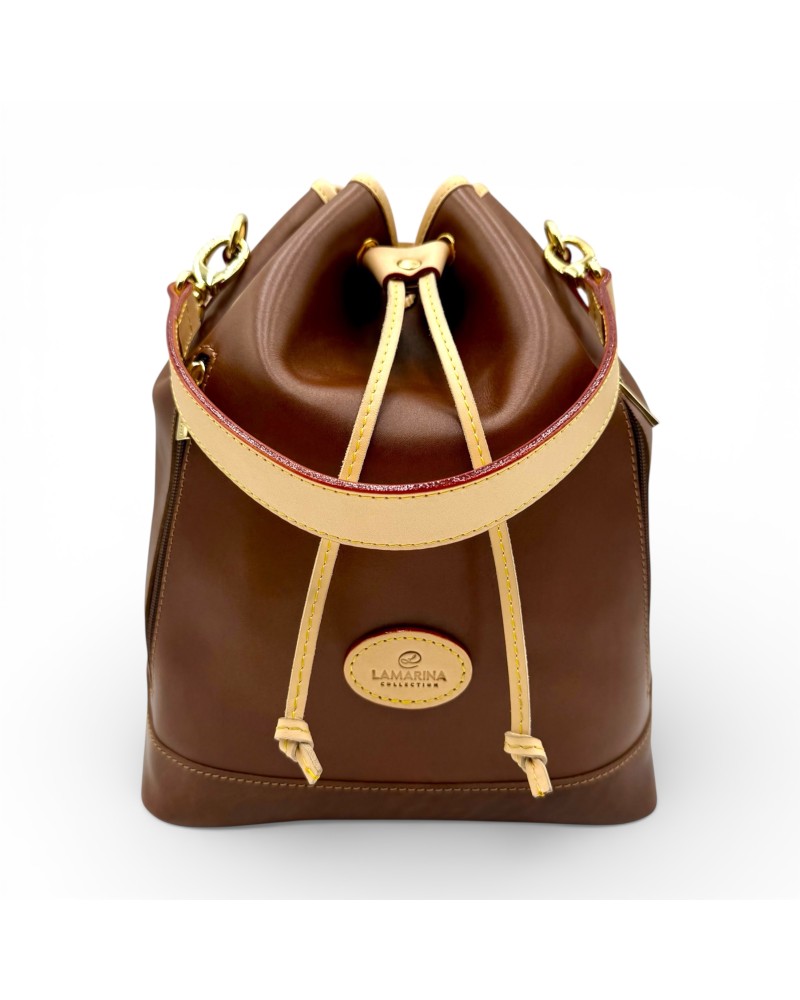 Lamarina-Collection-secchiello-donna-Jasmine-marrone-frontale