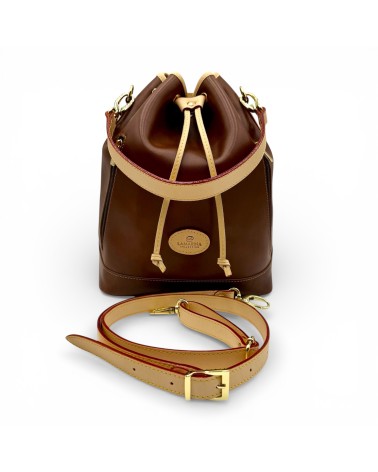 Lamarina-Collection-secchiello-donna-Jasmine-marrone-frontale-tracolla